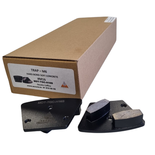 Surface Grinding Segments - Soft Concrete - (Trapezoid Coffins - M6 Holes)
