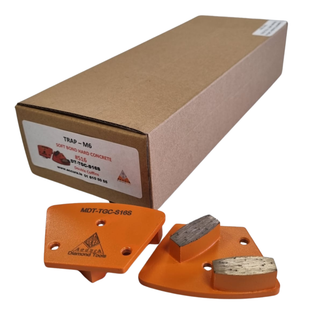 Surface Grinding Segments - Hard Concrete - (Trapezoid Coffins - M6 Holes)