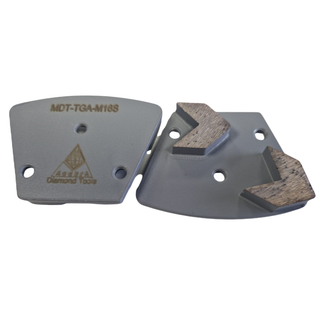 Surface Grinding Segments - Concrete - (Trapezoid Arrows - M6 Holes)