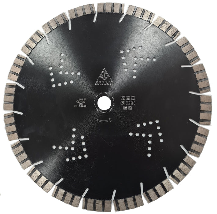 TX15- Turbo Castellated Blade for Concrete and Stone (Vented)