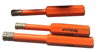 AccuDrill Dry Porcelain Tile Drill Bits Hex Shank
