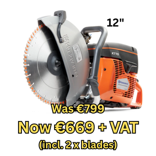 Husqvarna K770 12" Consaw with 2 Blades (Was€799 - Now €669)