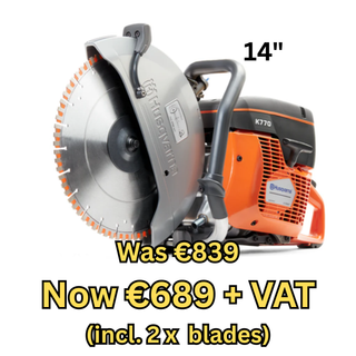 Husqvarna K770 14" Consaw with 2 Blades (Was€839 - Now €689)