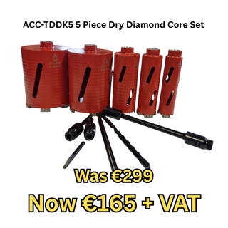 ACC-TDDK5 5 Piece Dry Diamond Core Set (Was €299 - Now €165)