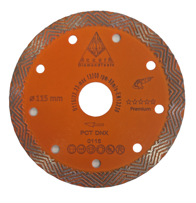 PCT DNX 115- 115mm Porcelain Tile Blade - Chevron Design