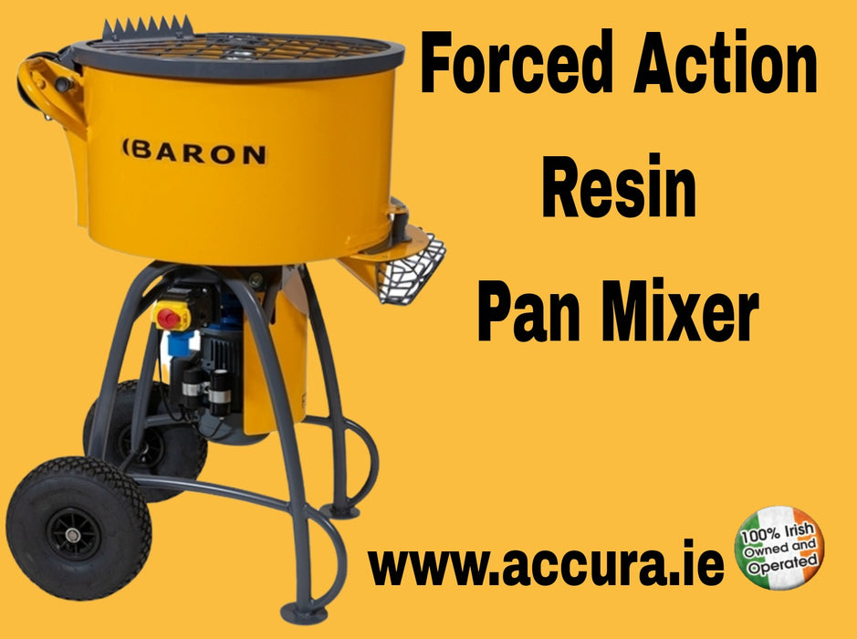 Baron- Forced Action Cement/Resinous Pan Mixers 80 Litres-300 Litres