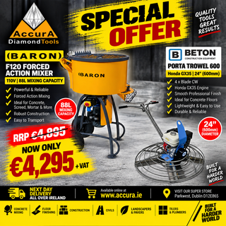 Special Offer 10 - Baron F120 Mixer and Beton Trowel