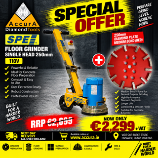 Special Offer 11 - SPE Single-Head Floor Grinder + Medium Bond Diamond Plate