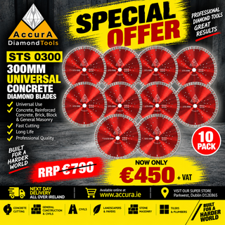 Special Offer 13 - STS 0300 Universal Diamond Concrete Blades (10 pack)