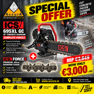 Special Offer 9 - ICS 695XL GC Concrete Chainsaw Plus Chain