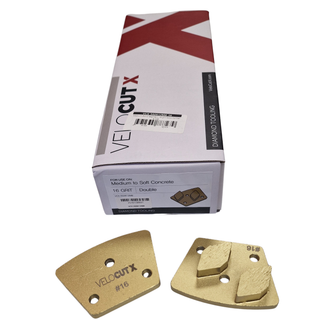 Surface Grinding Segments - Medium to Soft Concrete - (VelocutX Gold - M8 Holes)