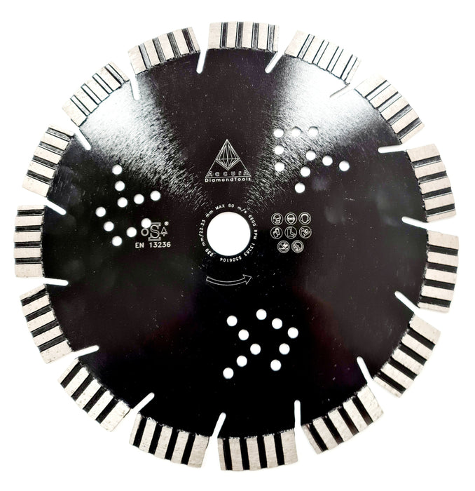 TX15- Turbo Castellated Blade for Concrete and Stone (Vented)