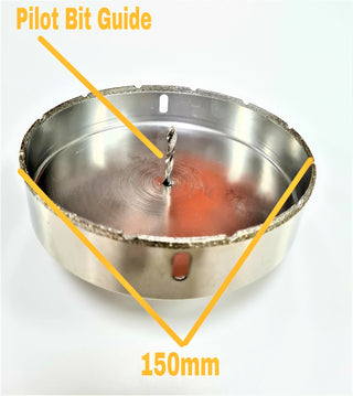 AccuDrill Wet Porcelain Tile Drill Bits 6mm to 150mm